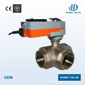 3-Way Brass Motorized Ball Valve